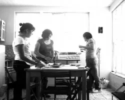 En la cocina...
