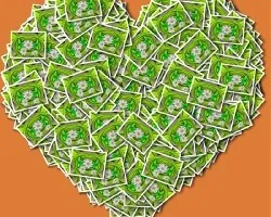 Corazón de margaritas