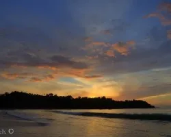 Atardecer en bahía drake