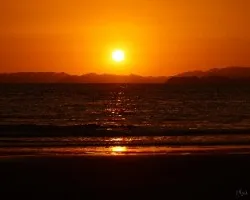 Puesta de sol en la playa