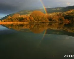 Arco iris en las islas del sil-petín