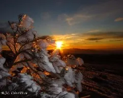 Atardecer en la nieve