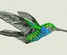 Bordado de colibrí.
